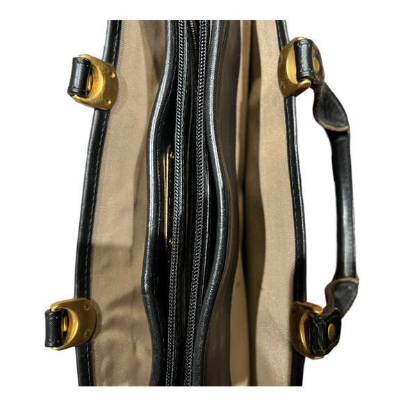 HARTMANN  Lombardo Black Belting Leather Briefcase Messenger Bag AMERICAN Made - Picture 8 of 11